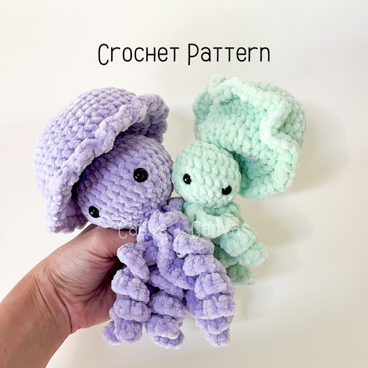 Jr. and Jumbo Jelly Pop Crochet Pattern, No Sew