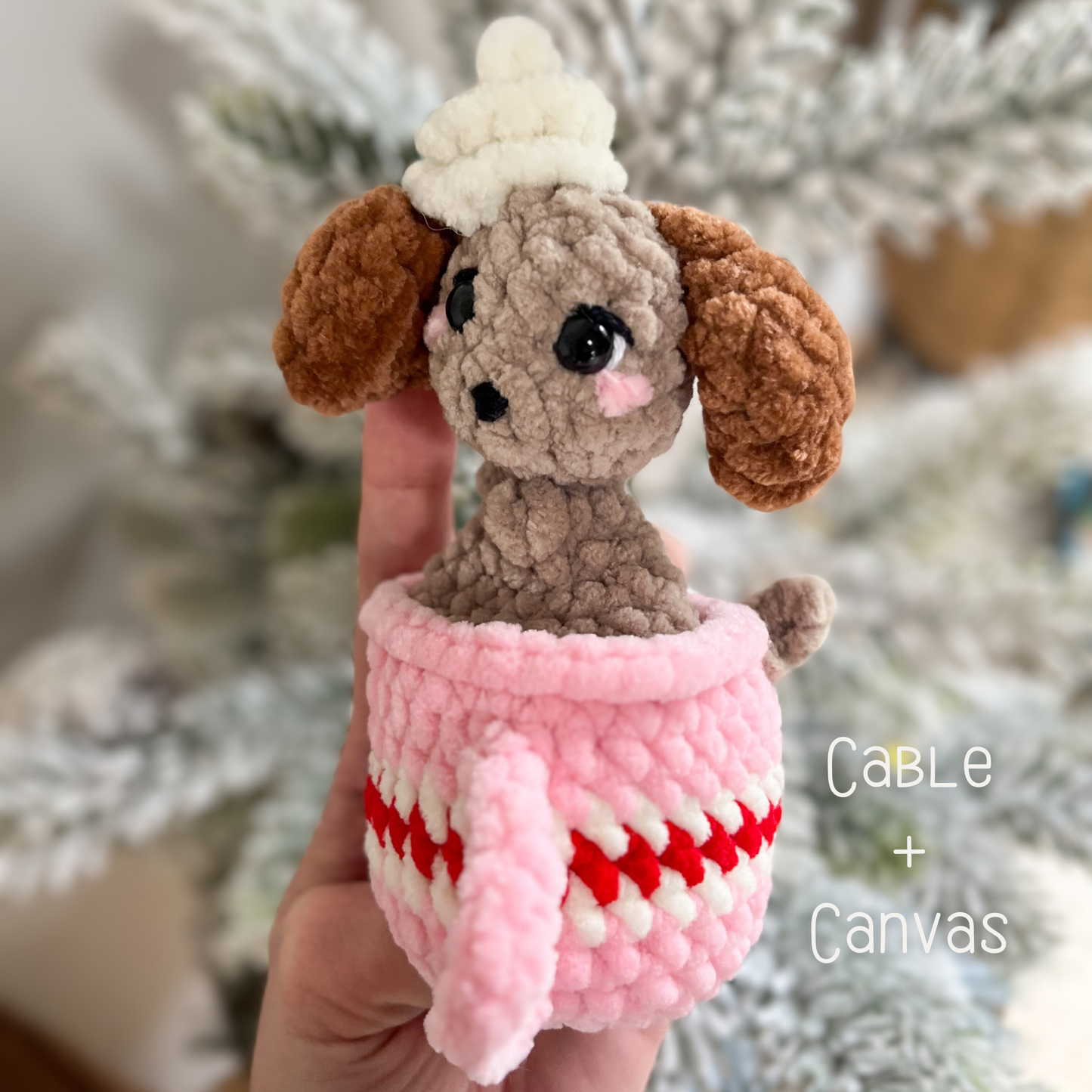 Popping Pup in a Cup Crochet Pattern