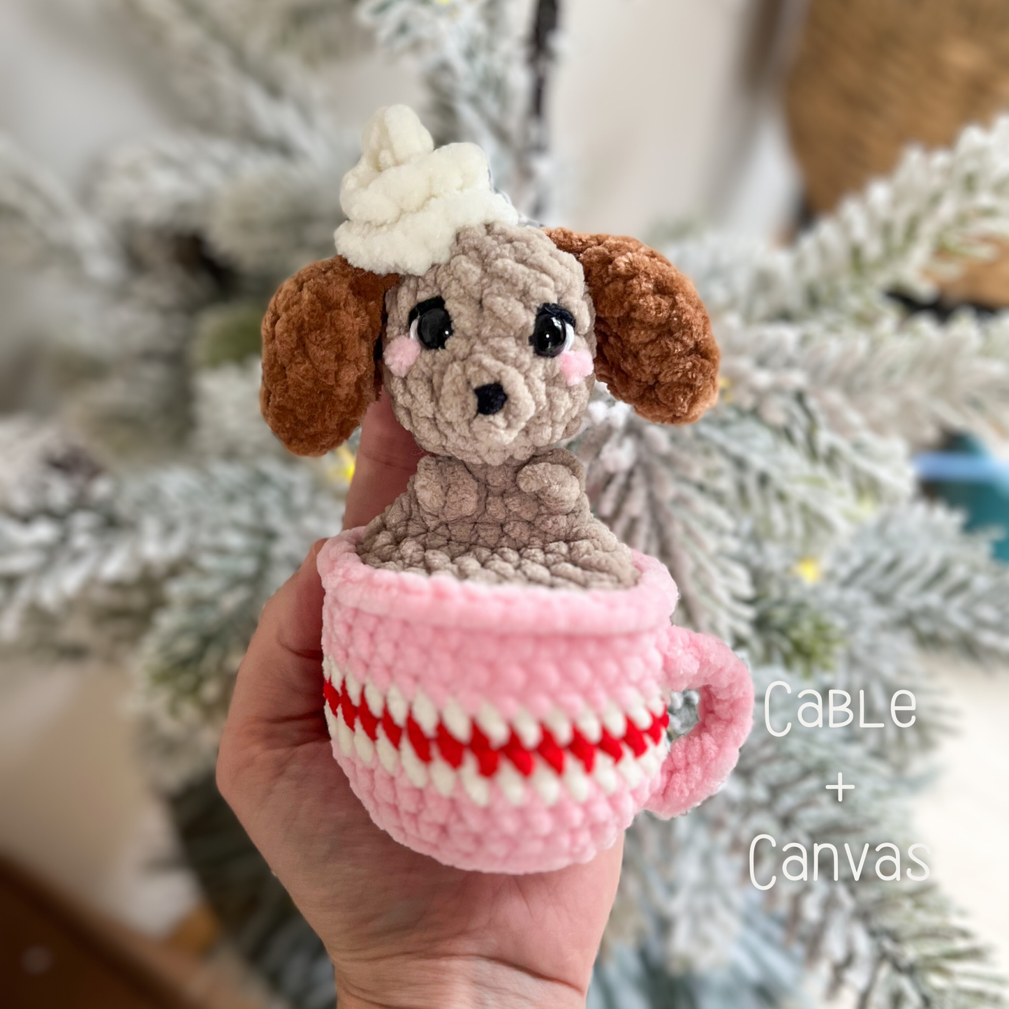 Popping Pup in a Cup Crochet Pattern