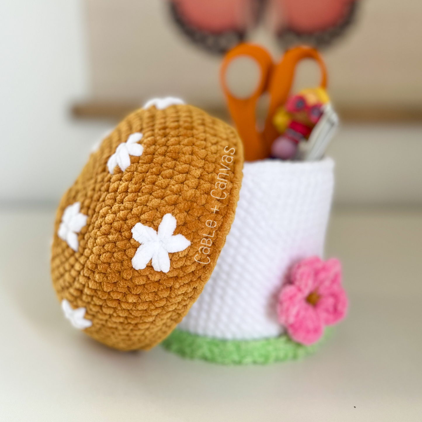 Toadstool Basket Crochet Pattern